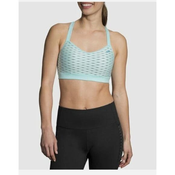 New NWT Brooks Uprise Crossback Ice Mesh XL A/B Cup Medium Impact Blue - Picture 2 of 9